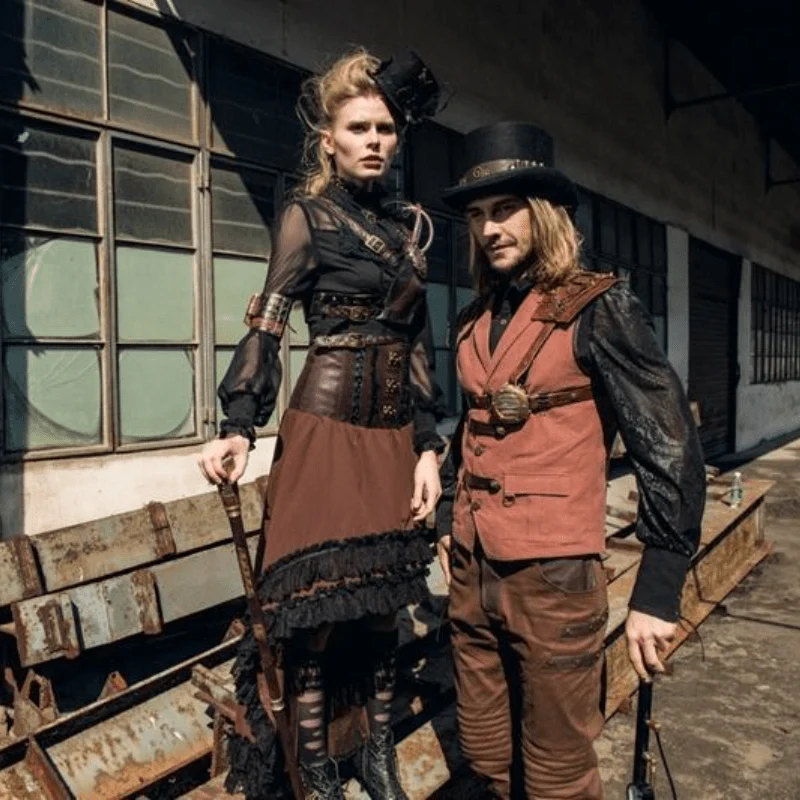 Herren Steampunk Bullet Kunstleder HatWear