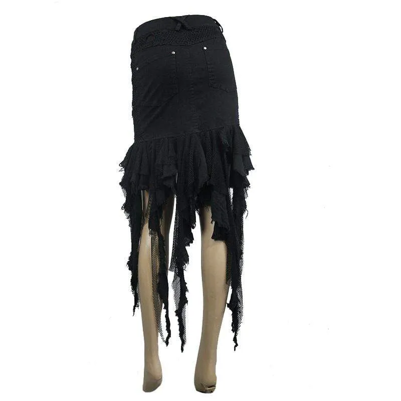 Damen Whispy Grunge Short Skirt