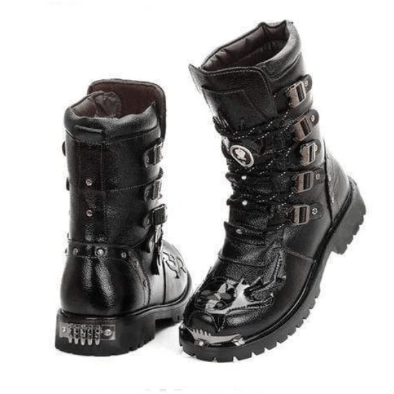 Herren Militär Multi Schnallen Stiefel Herren Martin Stiefel Cowboystiefel