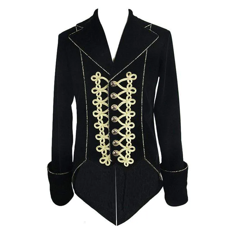 Herren Vintage Gothic Samtjacke