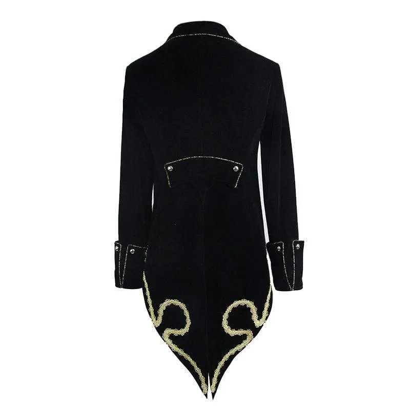 Herren Vintage Gothic Samtjacke