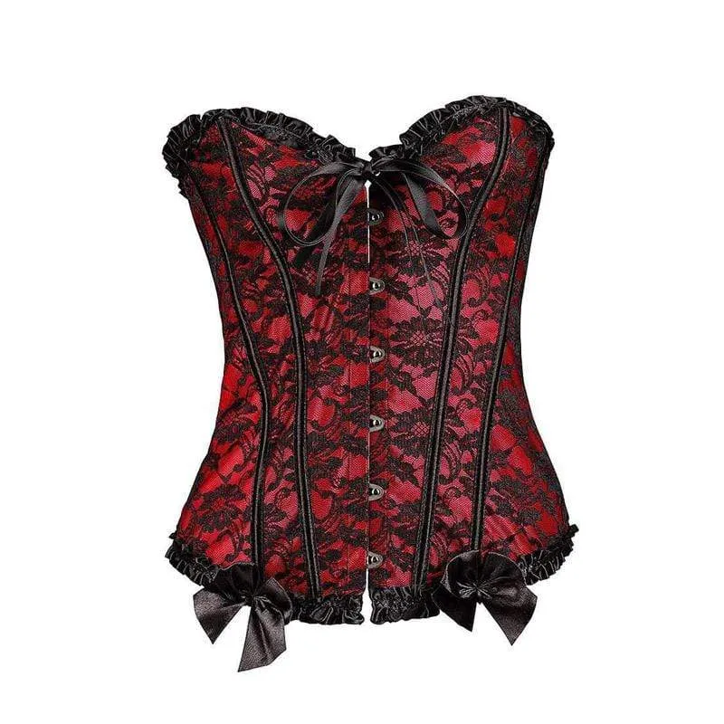 Imilan Frauen Korsett Bustiers Top Plus Size Mit G String