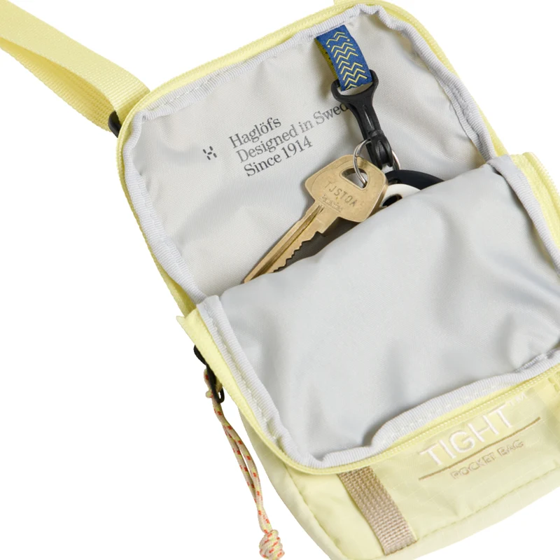 Haglöfs Tight Pocket Bag - Bolso bandolera 16.5 cm (yellow rise/chalk beige)
