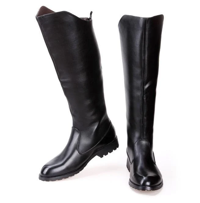 Herren Plain Toe Back Zip Martin Stiefel Herren Reitstiefel
