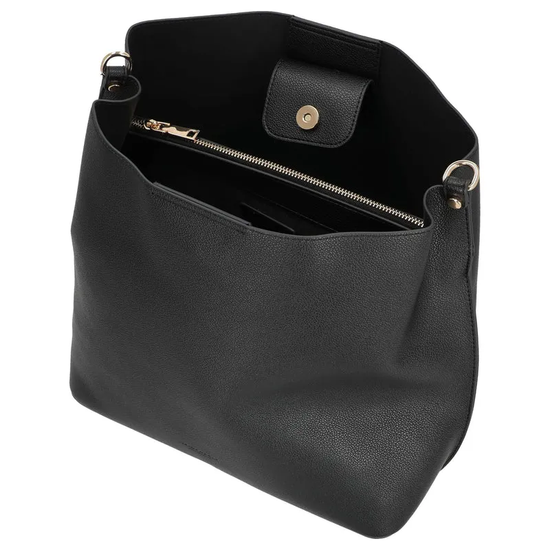 Seidenfelt Meloy Hobo - Bolso de hombro (black)