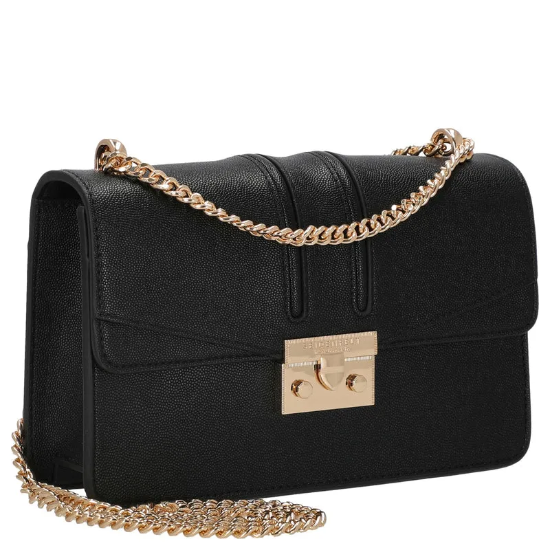 Seidenfelt Roros East-West - Bolso bandolera 23 cm (black/gold)
