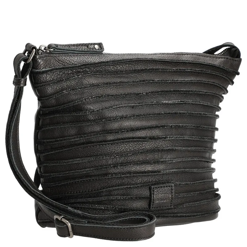 FREDsBRUDER Riffelinchen - Bolso de hombro 28 cm (black)