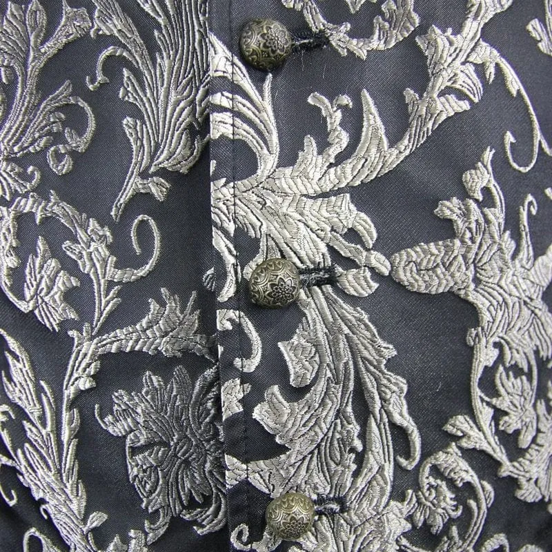 Herren Goth Brocade Weste