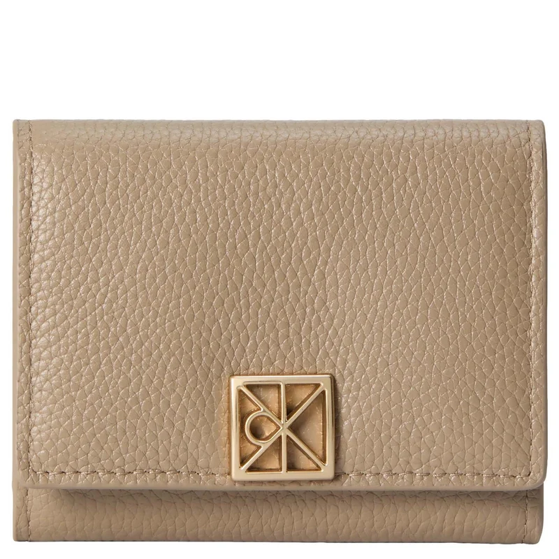 Calvin Klein Emblem Pebb - Cartera (desert taupe)