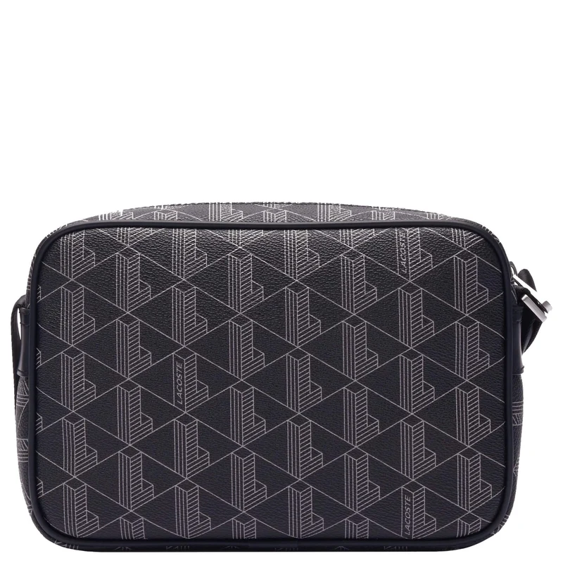 Lacoste The Blend Reporter - Bolso bandolera 24 cm (monogram noir gris)