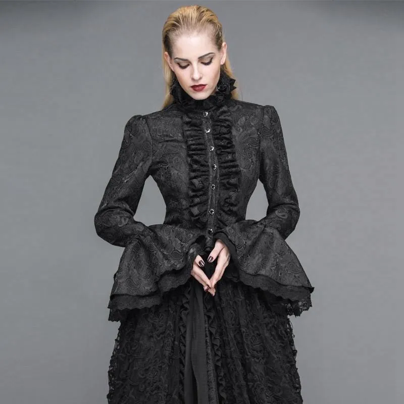 Vintage Victorian Short Lace Top für Damen