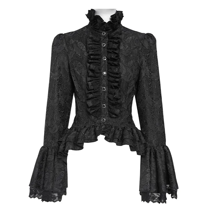 Vintage Victorian Short Lace Top für Damen