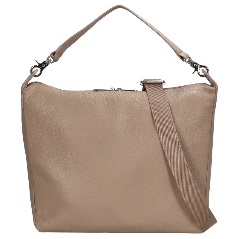 Mandarina Duck Mellow Leather Hobo - Bolso de hombro 33 cm (warm taupe)