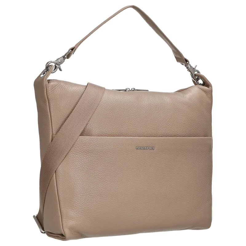 Mandarina Duck Mellow Leather Hobo - Bolso de hombro 33 cm (warm taupe)