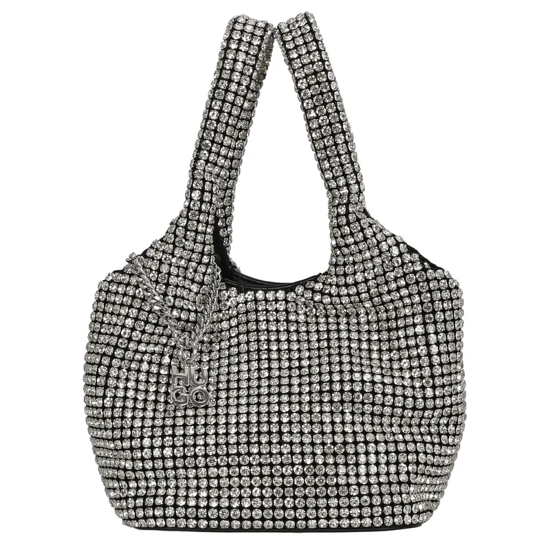 HUGO Women's Liora - Bolso de mano 14 cm (silver)