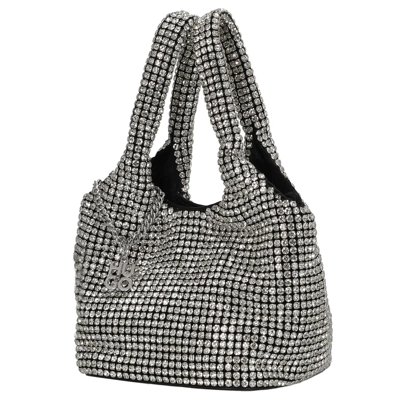 HUGO Women's Liora - Bolso de mano 14 cm (silver)