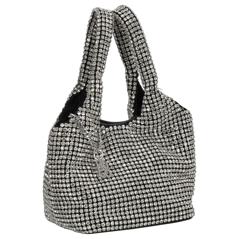 HUGO Women's Liora - Bolso de mano 14 cm (silver)