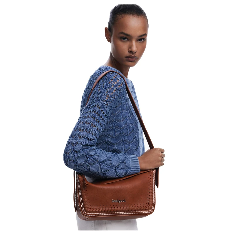 Desigual Trama Munich - Bolso de hombro 27.5 cm (camel)