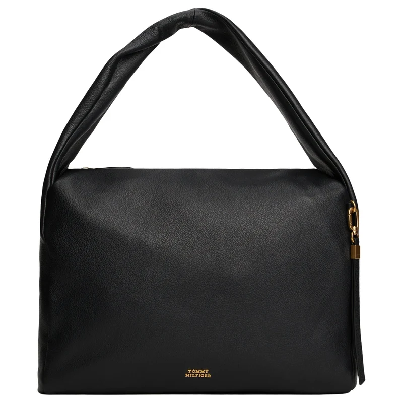 Tommy Hilfiger City Leather Hobo - Bolso de hombro 36 cm (black)