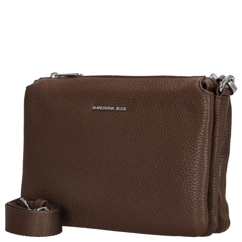 Mandarina Duck Mellow Leather Pochette - Bolso de fiesta 23 cm (milk chocolate)