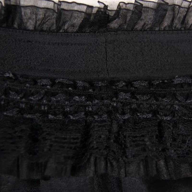 Frauen asymmetrische Spitze und Net Goth Rock
