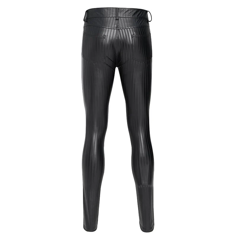 Herren Skinny Punk Striped Hose