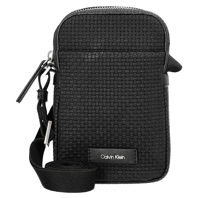 Calvin Klein Embossed Wovan - Bolso bandolera 17 cm (black)