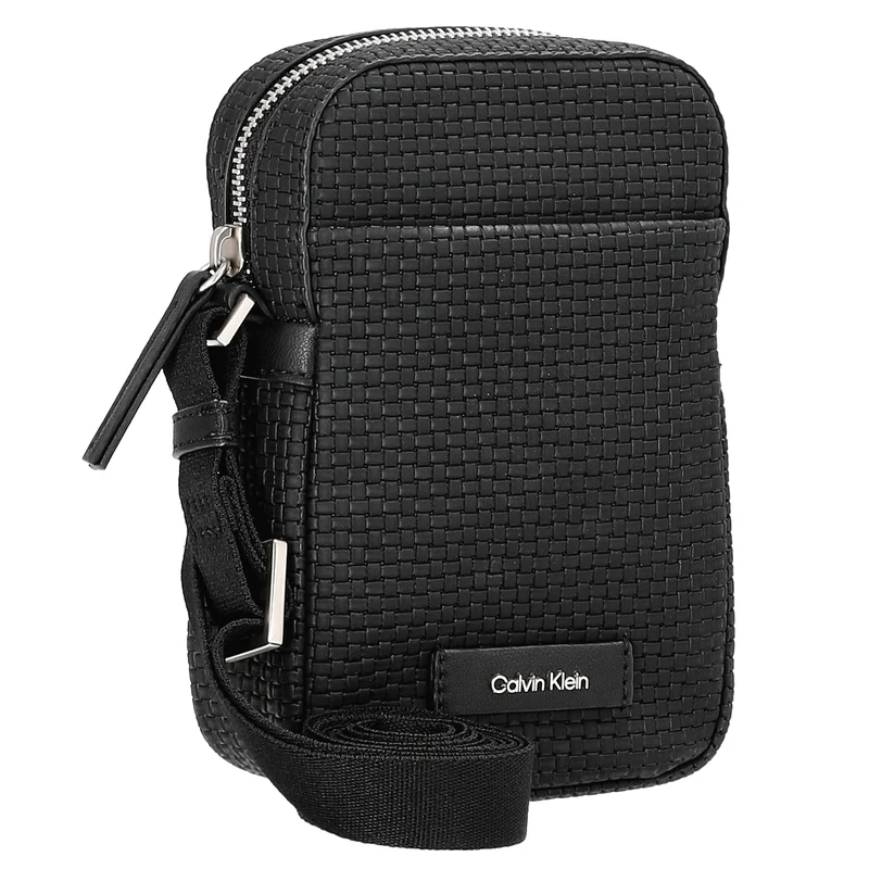 Calvin Klein Embossed Wovan - Bolso bandolera 17 cm (black)