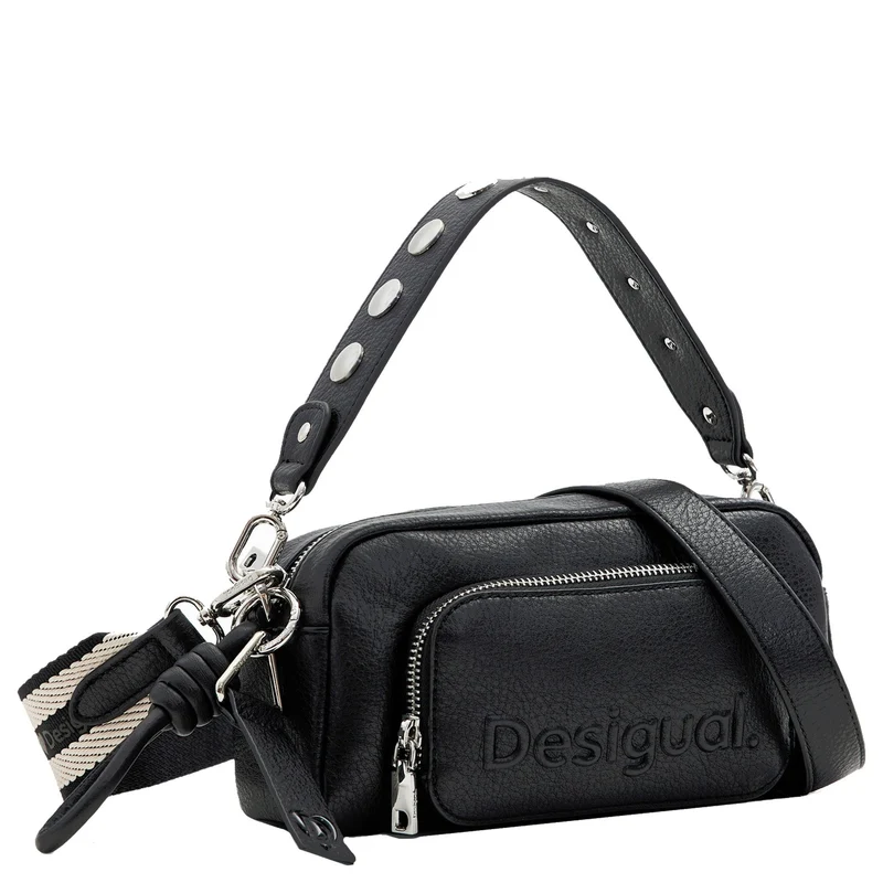 Desigual Half Logo - Bolso bandolera 22 cm (black)