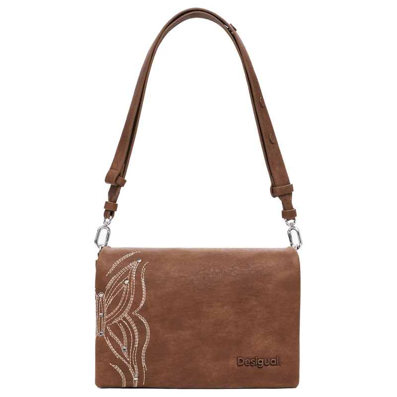 Desigual Goodall Sand Dortmund Flap 2.0 - Bolso bandolera 25 cm (arena)