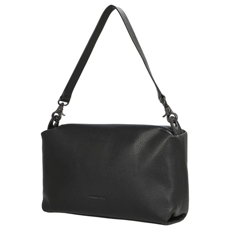 Mandarina Duck Mellow Leather Hobo - Bolso de hombro 30 cm (nero)
