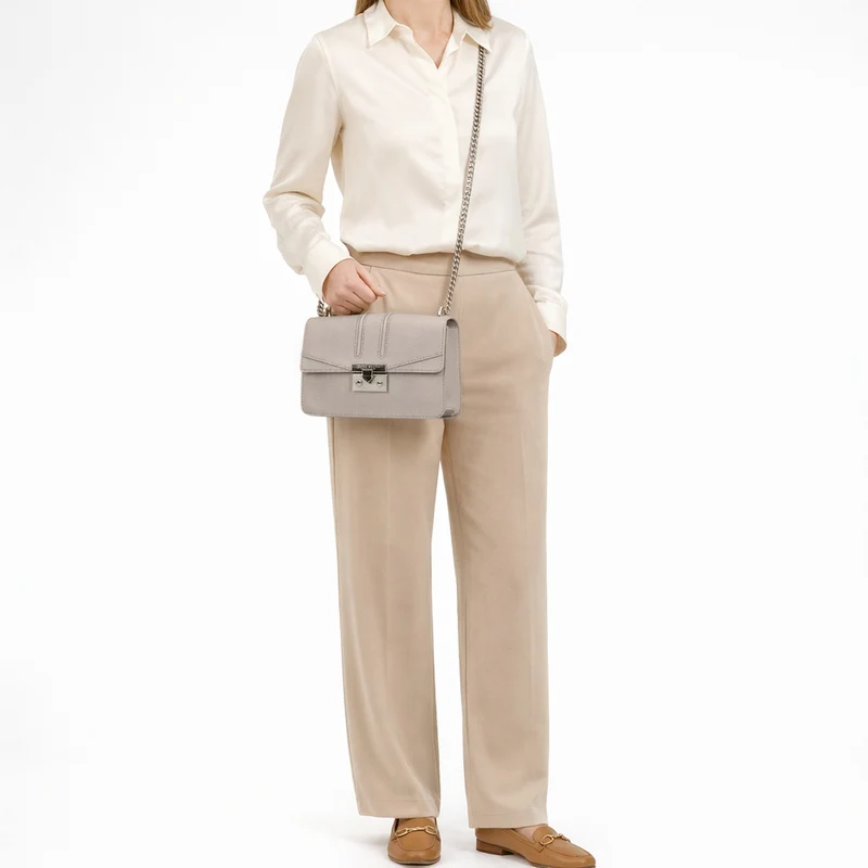 Seidenfelt Roros East-West - Bolso bandolera 23 cm (light grey)
