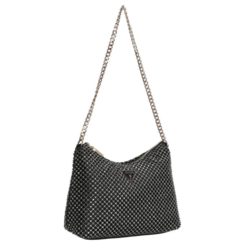 Guess Zalina Top Zip - Bolso de hombro (Color: pewter)