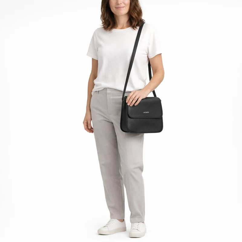 Lacoste Messenger Bag - Bandolera 24 cm (black)