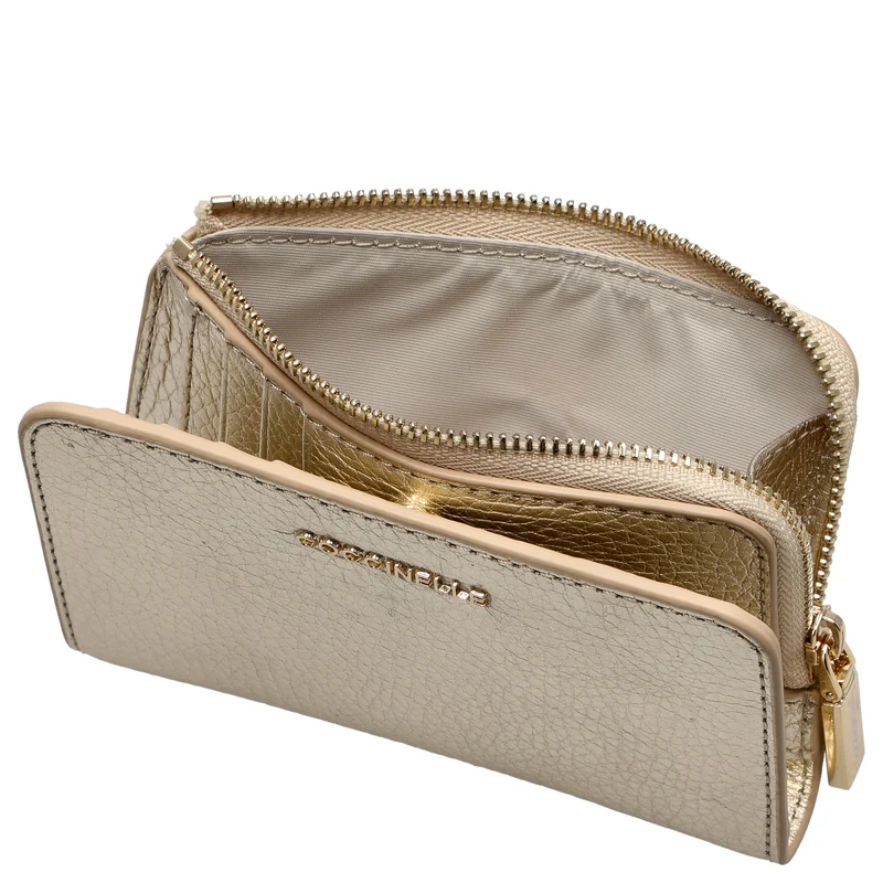 Coccinelle Metallic Soft - Cartera 6cc 13 cm (pale gold)