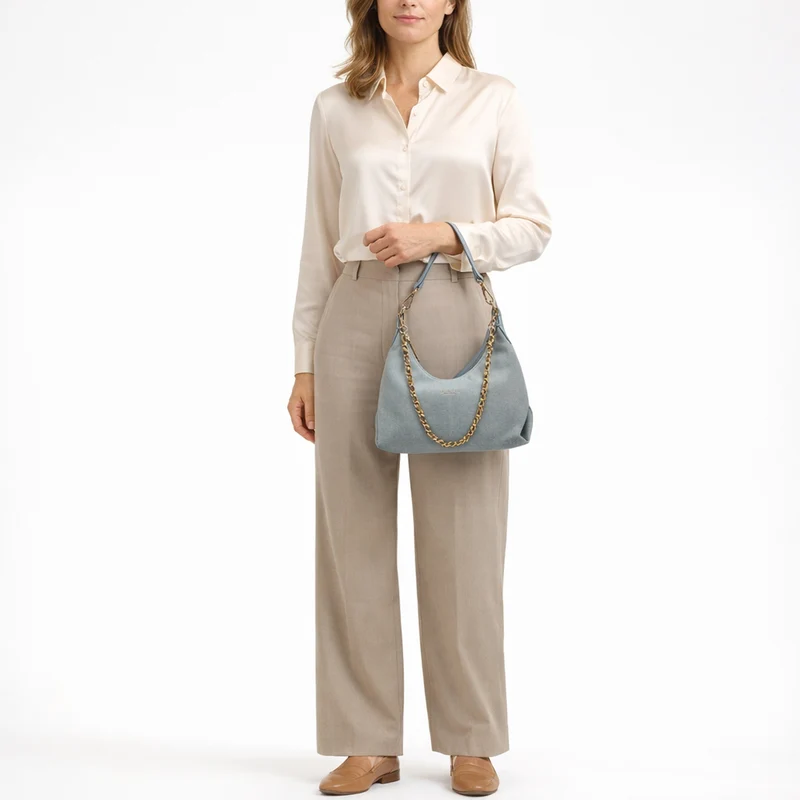 Seidenfelt Huuvari Hobo - Bolso bandolera (denim in blue)