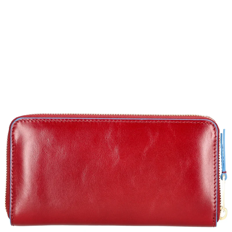 Piquadro Blue Square - Cartera de mujer 12cc 18 cm RFID (red)
