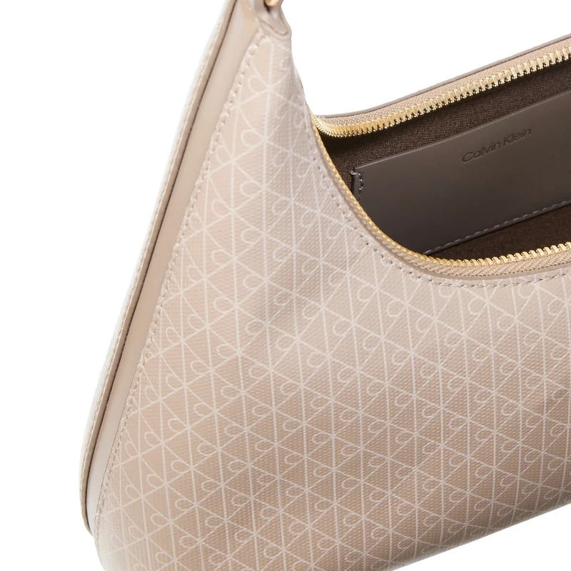 Calvin Klein Coated Emblem - Bolso de hombro 28 cm (desert taupe)