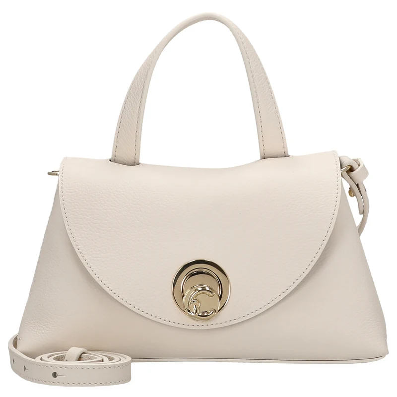 Coccinelle Nikla - Bolso de mano 26 cm (pearl/cognac)