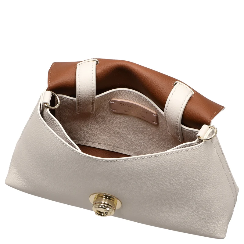 Coccinelle Nikla - Bolso de mano 26 cm (pearl/cognac)