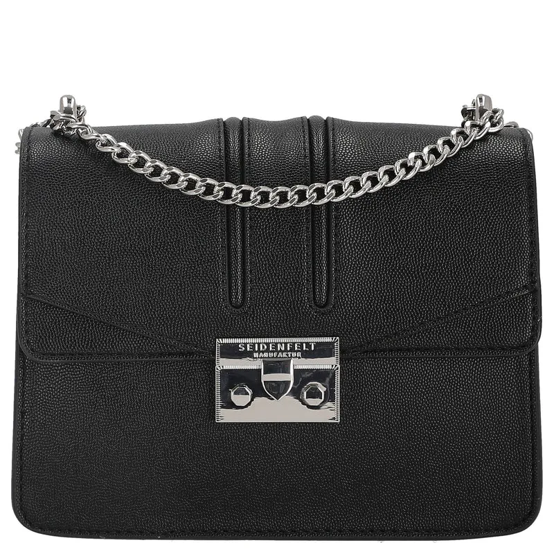 Seidenfelt Roros - Bolso de hombro 21 cm (black/silver)
