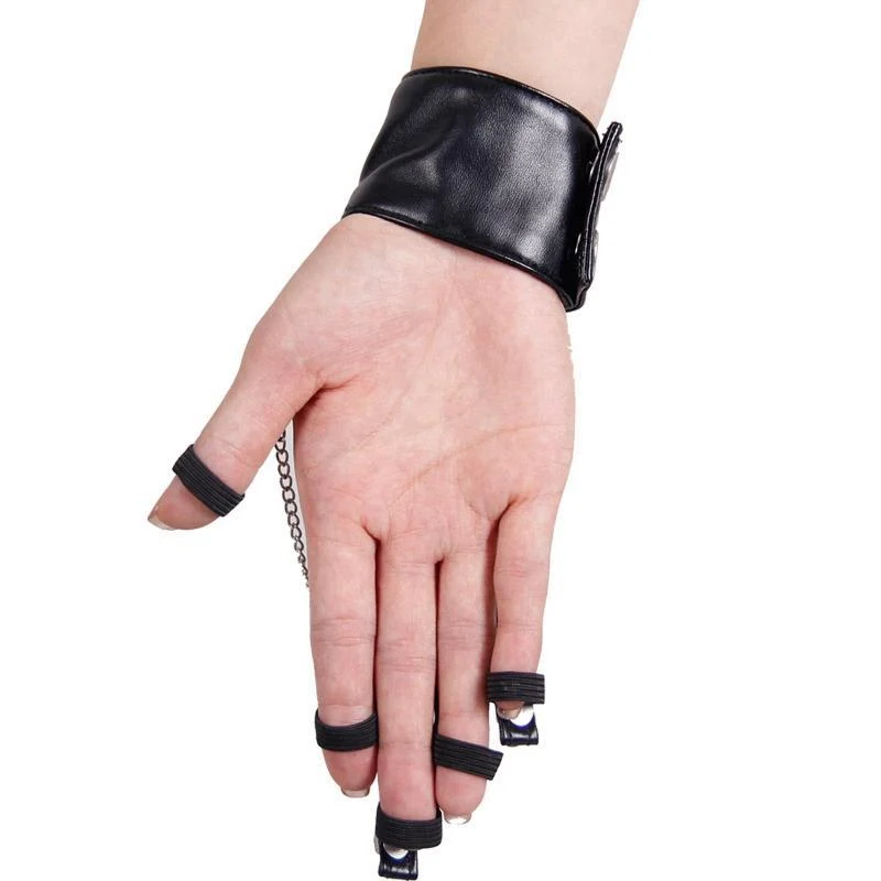 Herren Goth Handschuhe Mit Totenköpfen