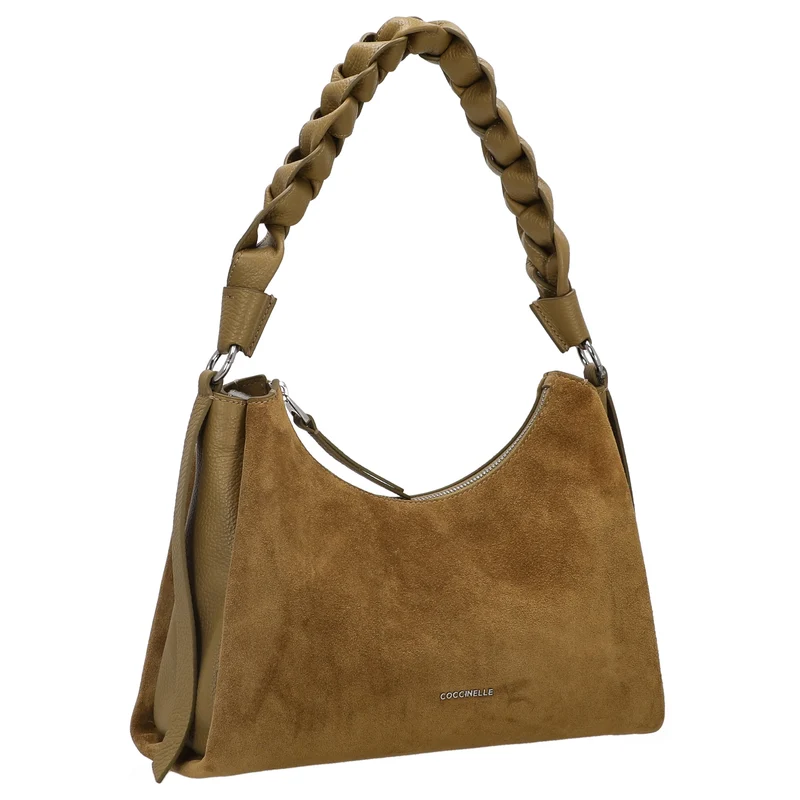 Coccinelle Boheme Suede Bimaterial - Bolso de hombro 30 cm (seagras/seagras)