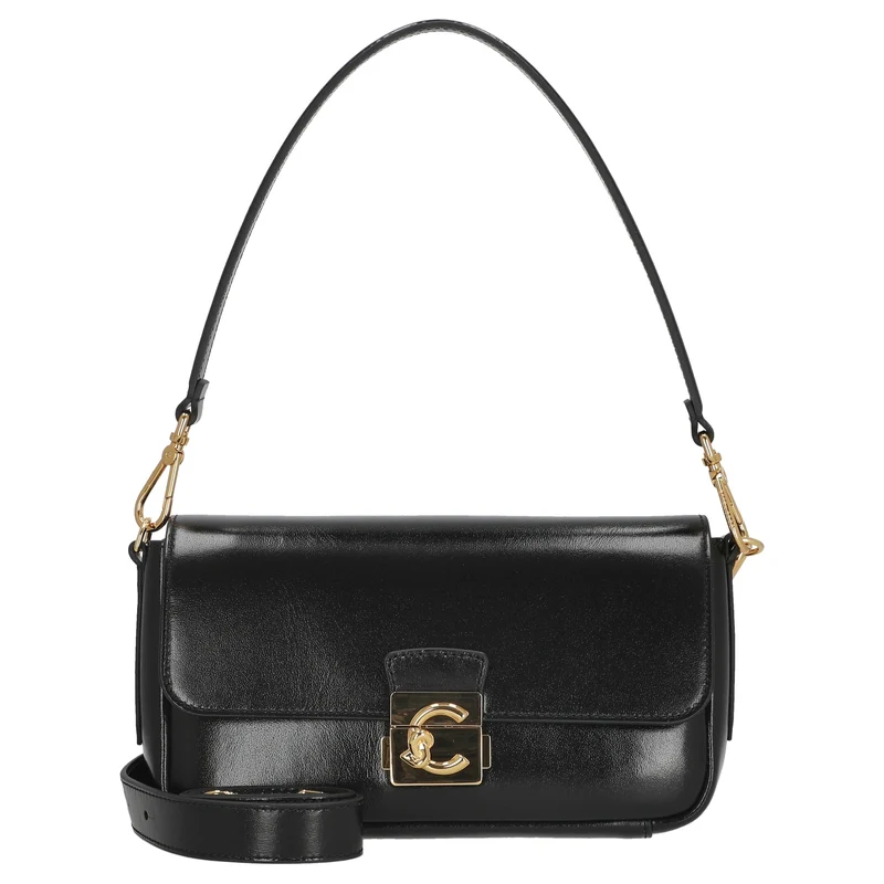 Coccinelle C-Me Lock Shiny Medium - Bolso de hombro 24 cm (noir)