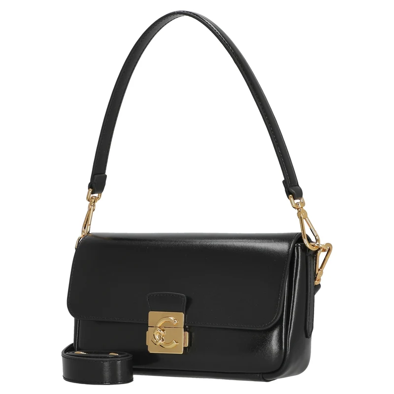 Coccinelle C-Me Lock Shiny Medium - Bolso de hombro 24 cm (noir)