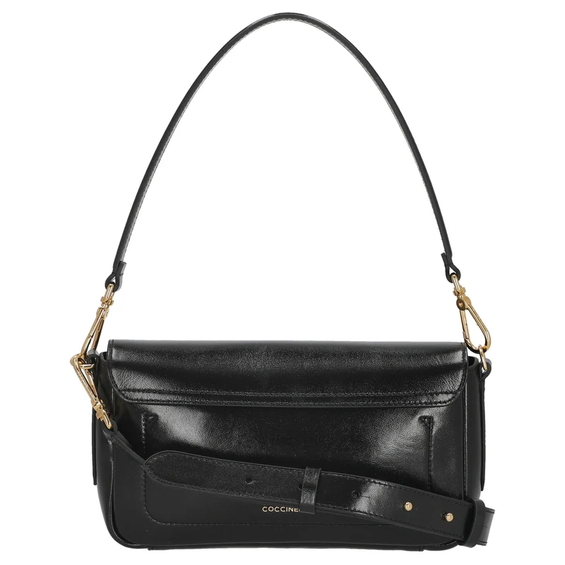 Coccinelle C-Me Lock Shiny Medium - Bolso de hombro 24 cm (noir)