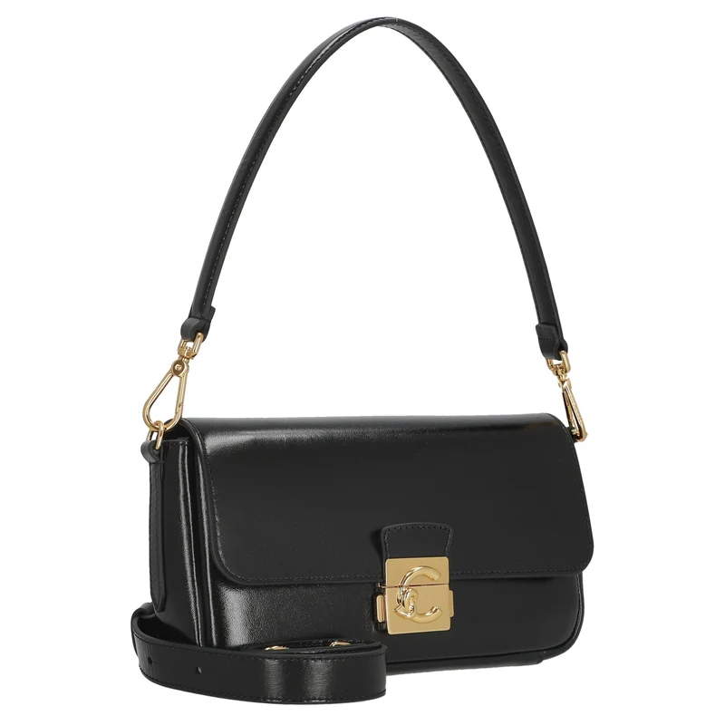 Coccinelle C-Me Lock Shiny Medium - Bolso de hombro 24 cm (noir)