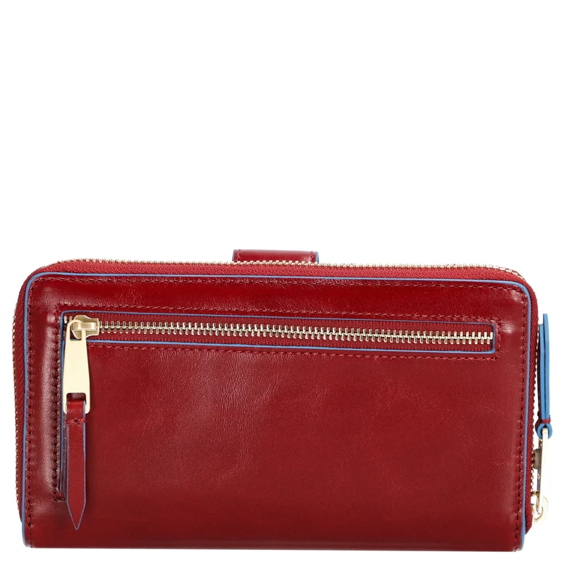 Piquadro Blue Square - Cartera de mujer 12cc 17.5 cm (red)
