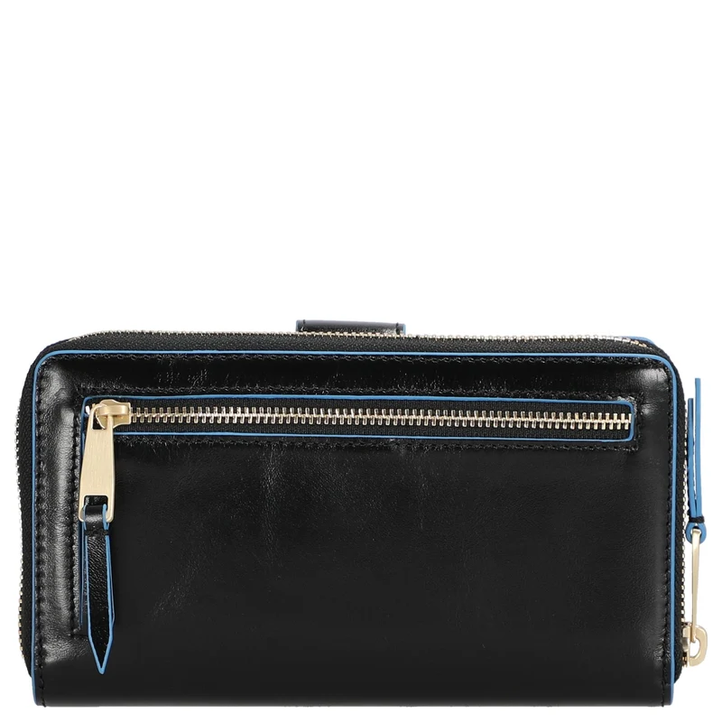 Piquadro Blue Square - Cartera de mujer 12cc 17.5 cm (black)