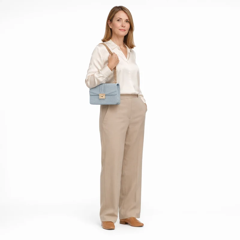 Seidenfelt Roros East-West Denim - Bolso bandolera 23 cm (denim in blue)